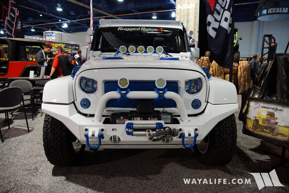 2017 SEMA Rugged Ridge White/Blue Jeep JK Wrangler Unlimited | WAYALIFE Jeep  Forum